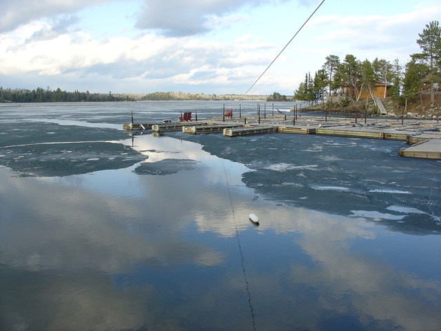 Breaking up more around the docks